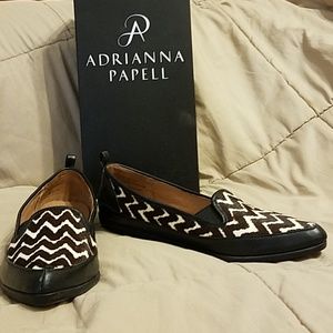 Adriana Papell calf hair flat